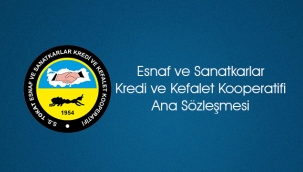 Esnaf ve Sanatkarlar Kredi ve Kefalet Kooperatifi Ana Sözleşmesi